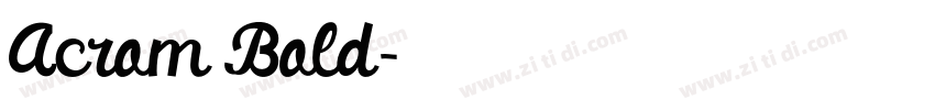 Acrom Bold字体转换